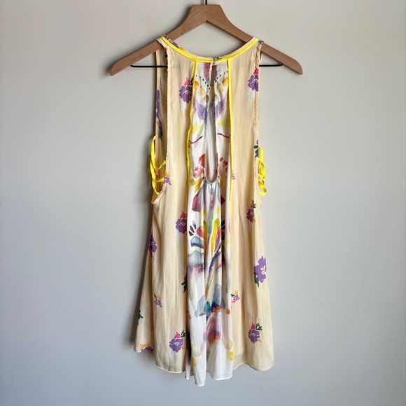 Free People Dream Free Boho Silky Strappy Sleeveless Tunic Top Mini Dress - Picture 5 of 10